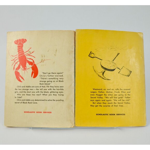 The Secret Valley Adventure at Black Rock Cave Books Lot of 2 Vintage - Picture 4 of 4